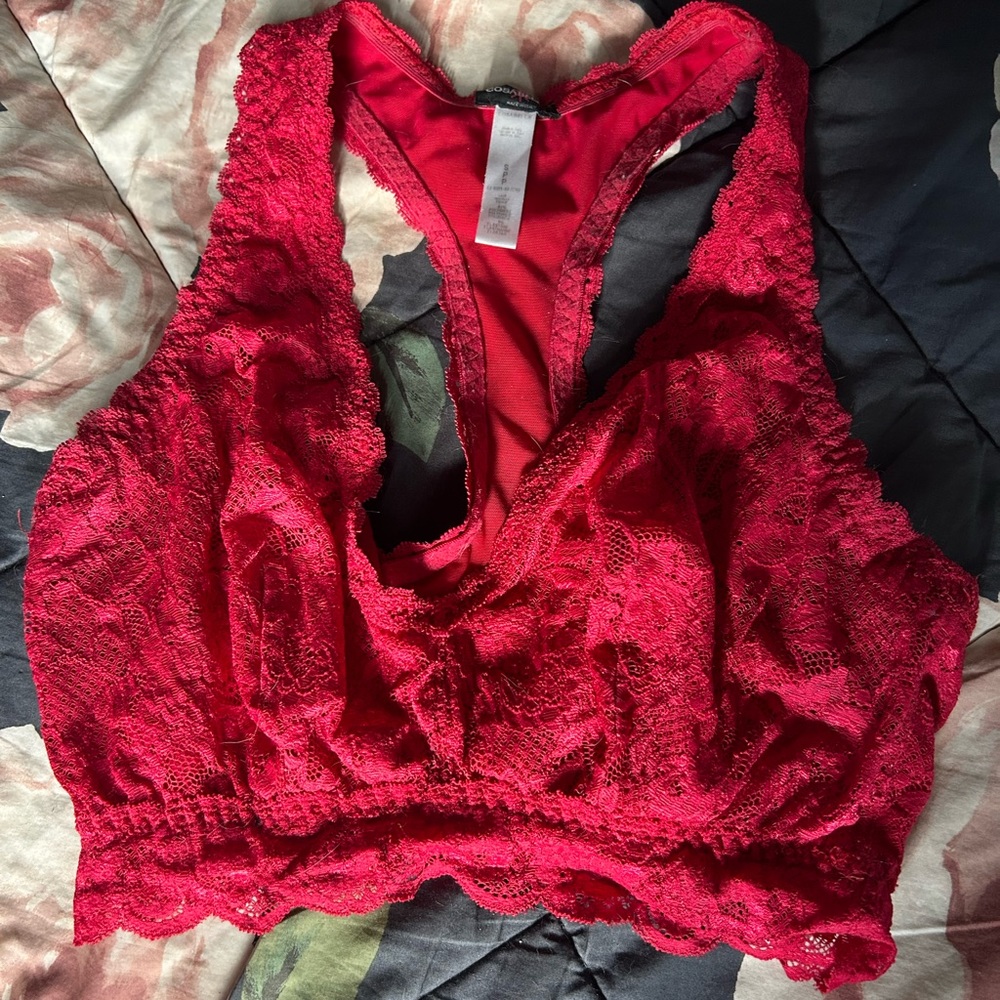 Red Cosabella Curvy Bralette - Small